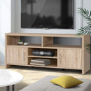 TV Cabinet Entertainment Unit Stand Storage Shelf Sideboard 140cm Oak