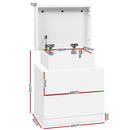 Bedside Tables 2 Drawers Side Table Storage Nightstand White Bedroom Wood