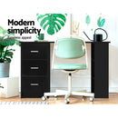 Office Computer Desk Student Study Table Workstation 3 Drawers 120cm Black