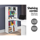 Office Computer Desk Student Study Table Home Workstation Corner Shelf