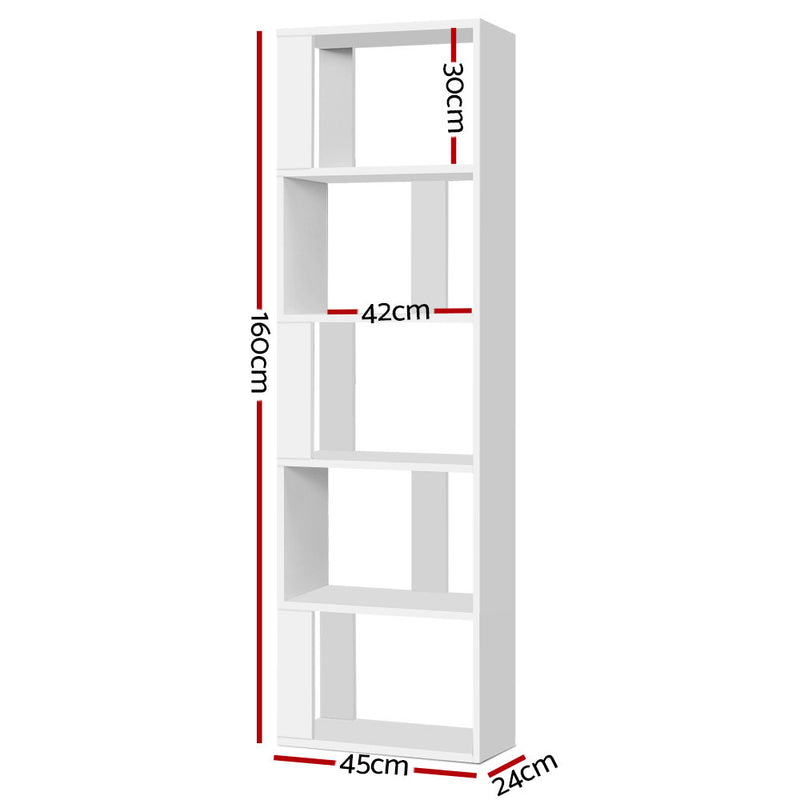 Display Shelf 5 Tier Storage Bookshelf Bookcase Ladder Stand Rack