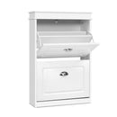 Shoe Cabinet Shoes Storage Rack White Organiser Shelf Cupboard Drawer 12 Pairs