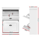 Shoe Cabinet Shoes Storage Rack White Organiser Shelf Cupboard Drawer 12 Pairs