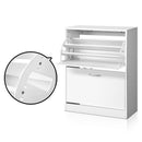 2 Door Shoe Cabinet - White
