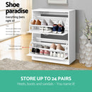 2 Door Shoe Cabinet - White