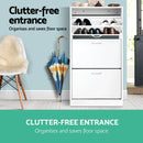3 Tier Shoe Cabinet - White