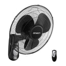 Devanti 40cm Wall Mounted Fan with Remote Control - Black