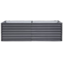Garden Bed 320 x 80 x 77cm Galvanised Steel Raised Planter 2N1