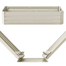 2x Galvanised Steel Raised Garden Bed Instant Planter Cream 150cmx90cm