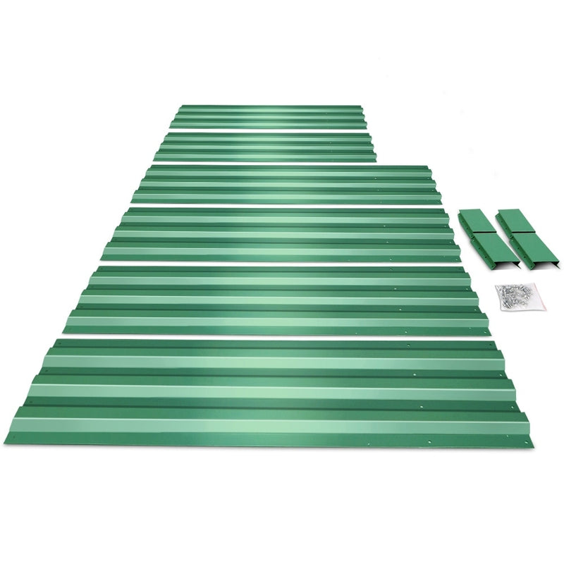 Garden Bed 2PCS 210X90X30cm  Galvanised Steel Raised Planter Green
