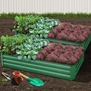Garden Bed 2PCS 210X90X30cm  Galvanised Steel Raised Planter Green