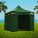 Gazebo Pop Up Marquee 3x3m Folding Wedding Tent Gazebos Shade Green