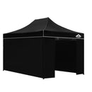 Gazebo Pop Up Marquee 3x4.5m Folding Wedding Tent Gazebos Shade Black
