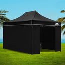 Gazebo Pop Up Marquee 3x4.5m Folding Wedding Tent Gazebos Shade Black