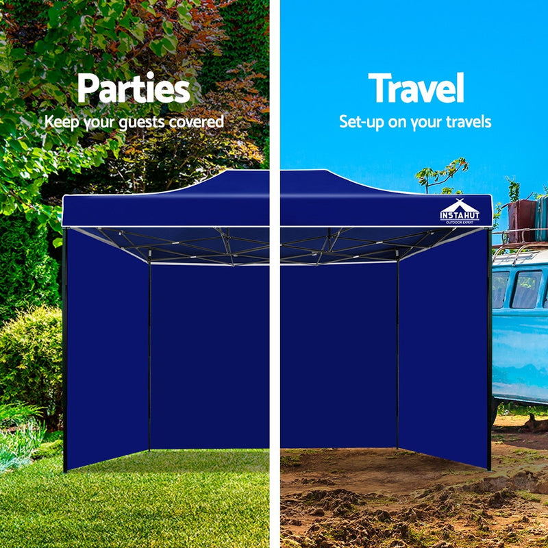 Gazebo Pop Up Marquee 3x4.5m Folding Wedding Tent Gazebos Shade Blue