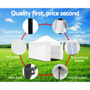 Gazebo Pop Up Marquee 3x4.5m Folding Wedding Tent Gazebos Shade White