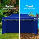 Gazebo Pop Up Marquee 3x6m Folding Wedding Tent Gazebos Shade Blue