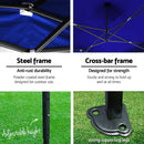 Gazebo Pop Up Marquee 3x6m Folding Wedding Tent Gazebos Shade Blue