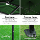 Gazebo Pop Up Marquee 3x6m Folding Wedding Tent Gazebos Shade Green