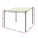 Gazebo 3x2.55m Party Marquee Outdoor Wedding Tent Iron Art Canopy