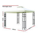 Gazebo 3x3m Marquee Outdoor Party Wedding Gazebos Tent Iron Art