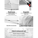 3x3m Pop Up Gazebo Outdoor Marquee Tent Wedding Party Canopy White