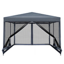 Gazebo Pop Up Marquee 3x3m Wedding Mesh Side Wall Outdoor Gazebos Grey