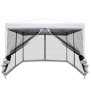 Gazebo Pop Up Marquee 3x3m Wedding Mesh Side Wall Outdoor Gazebos White