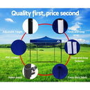 Gazebo Pop Up Marquee 3x3m Outdoor Tent Folding Wedding Gazebos Blue