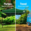 Gazebo Pop Up Marquee 3x3m Outdoor Tent Folding Wedding Gazebos Green