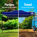 Gazebo Pop Up Marquee 3x4.5m Outdoor Tent Folding Wedding Gazebos Blue