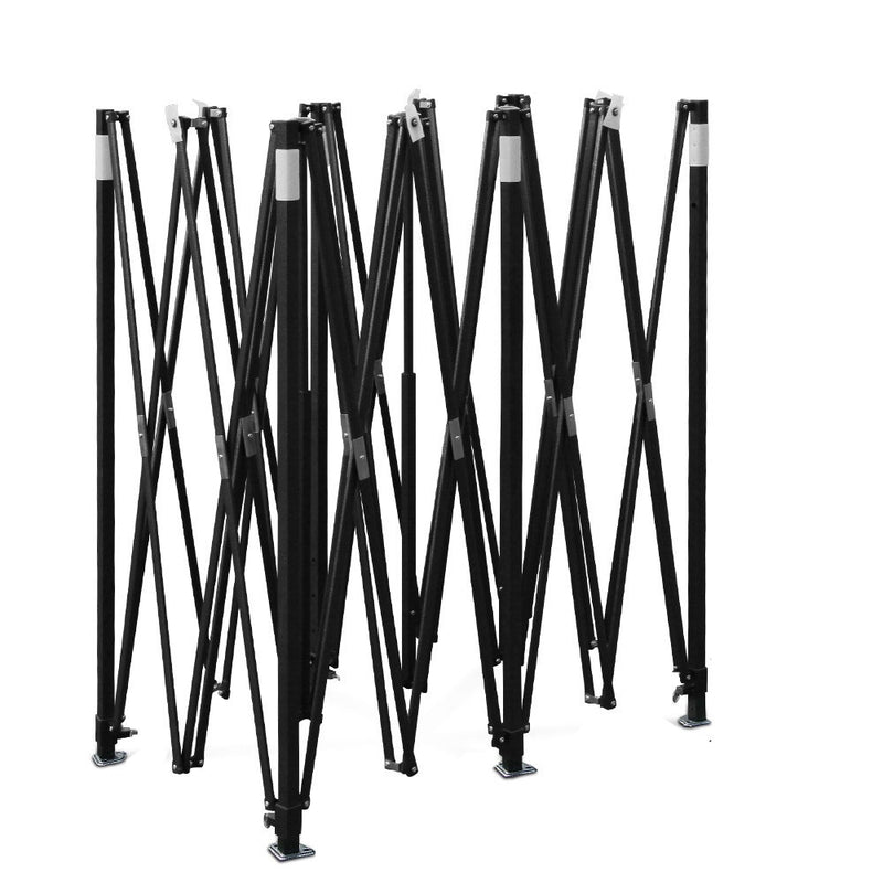 Gazebo Pop Up Marquee 3x6m Outdoor Tent Folding Wedding Gazebos Black