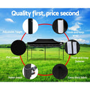 Gazebo Pop Up Marquee 3x6m Outdoor Tent Folding Wedding Gazebos Black
