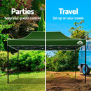 Gazebo Pop Up Marquee 3x6m Outdoor Tent Folding Wedding Gazebos Green