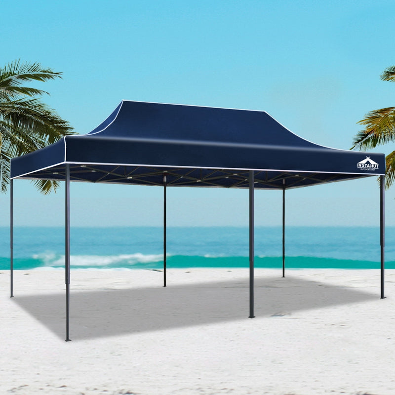 Gazebo Pop Up Marquee 3x6m Outdoor Tent Folding Wedding Gazebos Navy