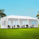 Gazebo 3x9m Outdoor Marquee side Wall Gazebos Tent Canopy Camping White 5 Panel