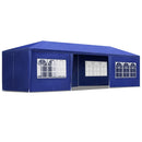 Gazebo 3x9m Outdoor Marquee side Wall Gazebos Tent Canopy Camping Blue 8 Panel