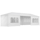 Gazebo 3x9m Outdoor Marquee side Wall Gazebos Tent Canopy Camping White 8 Panel