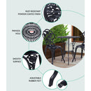 3PC Outdoor Setting Cast Aluminium Bistro Table Chair Patio Black