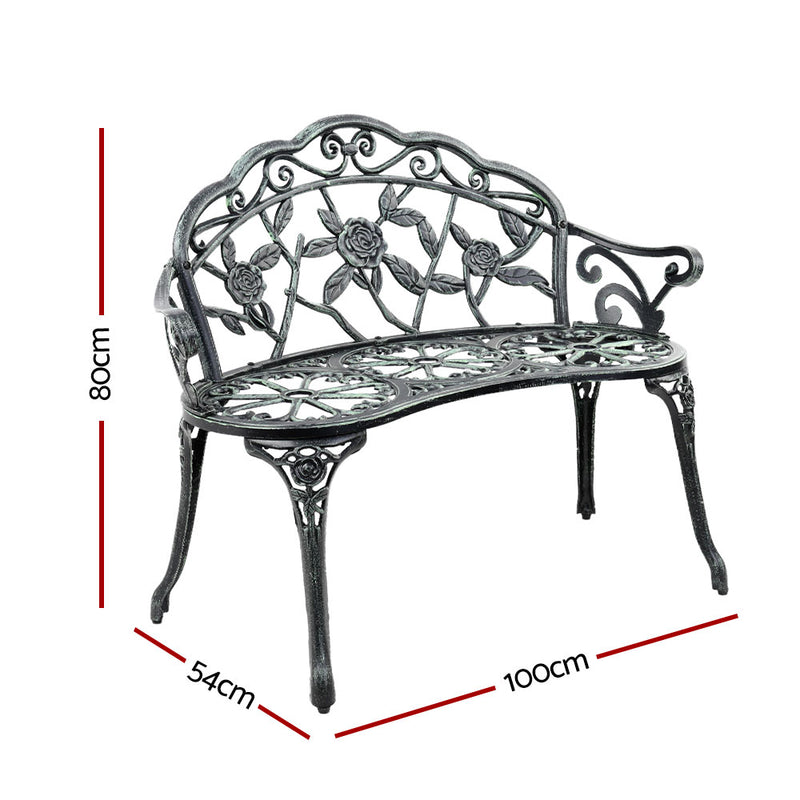 Victorian Garden Bench - Green