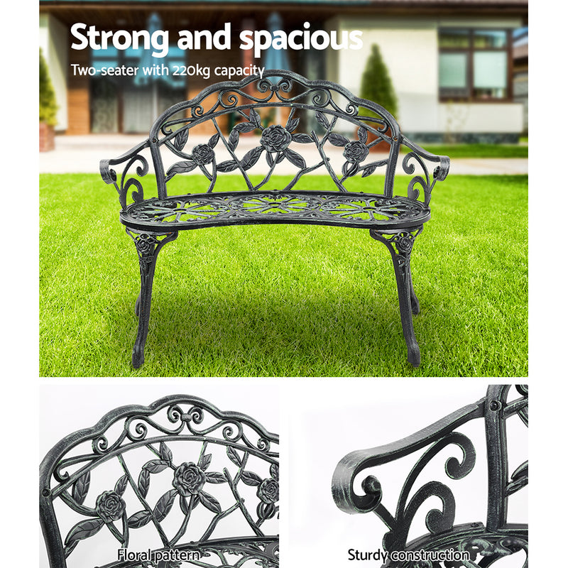 Victorian Garden Bench - Green