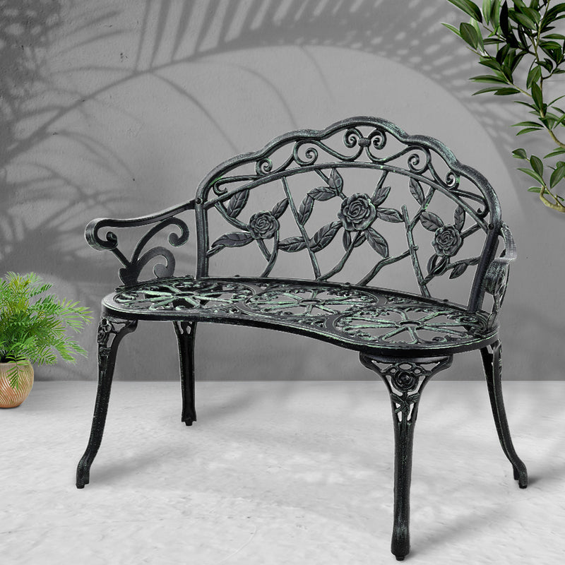 Victorian Garden Bench - Green