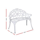 Victorian Garden Bench – White