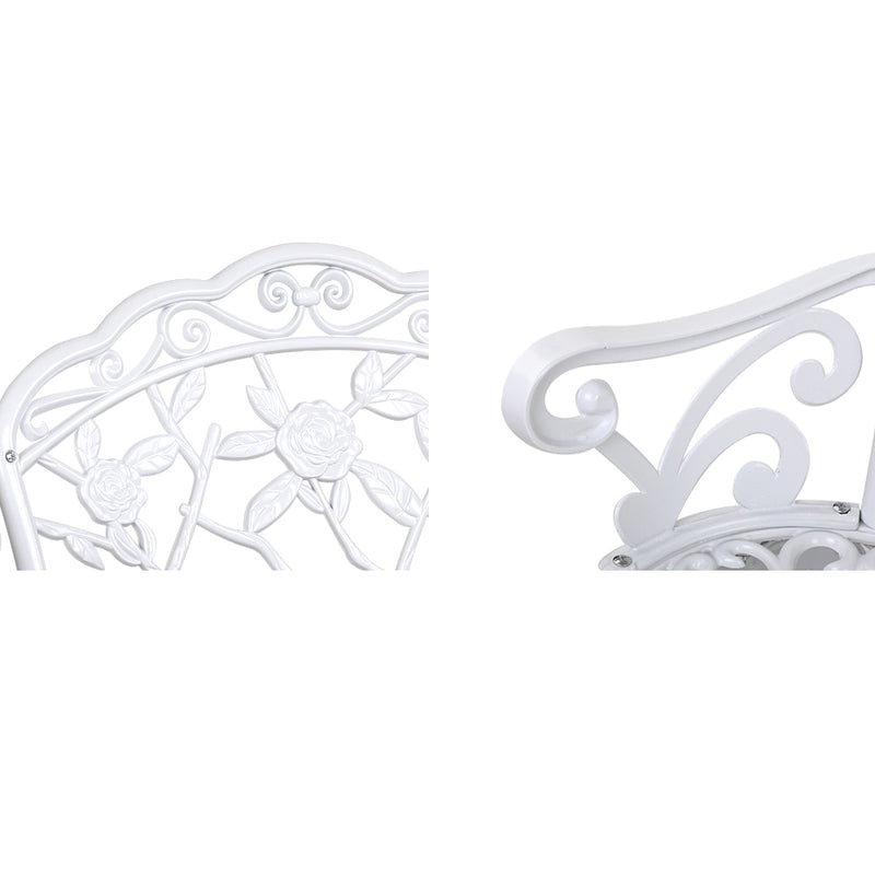 Victorian Garden Bench – White