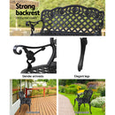 Garden Bench Patio Porch Park Lounge Cast Aluminium Outdoor Furniture