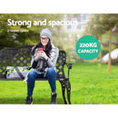 Garden Bench Patio Porch Park Lounge Cast Aluminium Outdoor Furniture