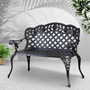 Garden Bench Patio Porch Park Lounge Cast Aluminium Outdoor Furniture
