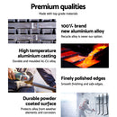 Garden Bench Outdoor Seat Chair Cast Aluminium Park Black