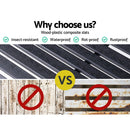 Garden Bench Outdoor Furniture Chair Steel Lounge Backyard Patio Park Black