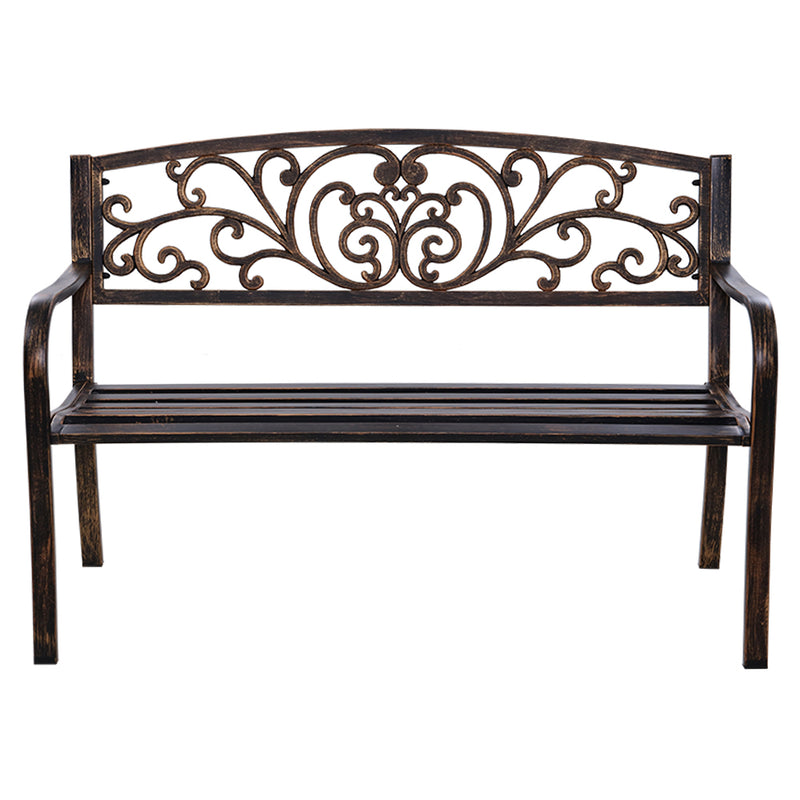 Cast Iron Garden Bench - Bronze